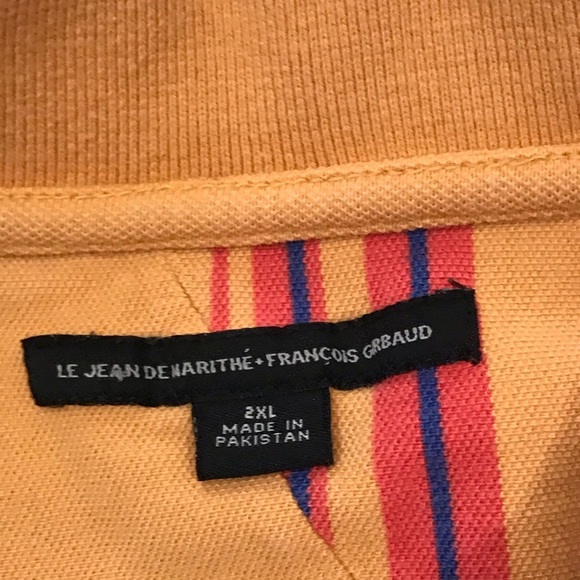 Vintage Girbaud Striped Polo Short Sleeves 2XL - Picture 6 of 9
